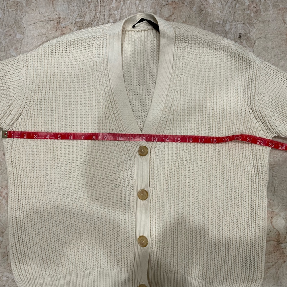 Jenni Kayne Cotton Cocoon Cardigan, Ivory, XXS - Picture 13 of 13